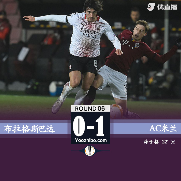 <a href=/halkan/zuqiuzhibo/acmilan/ target=_blank class=infotextkey>AC米兰</a>1-0布拉格斯巴达