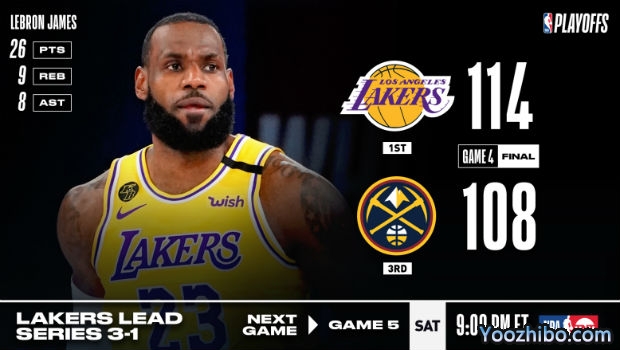 <a href=/halkan/lanqiuzhibo/lakers/ target=_blank class=infotextkey>湖人</a>险胜<a href=/halkan/lanqiuzhibo/nuggets/ target=_blank class=infotextkey>掘金</a>大比分3-1夺赛点！